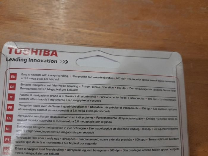 Toshiba Optical Tilt-wheel Mouse, For Home, Office, Work. Computer, Laptop. Brand New In Box.