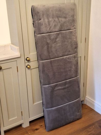 FREE grey velvet headboard for 4 foot double bed