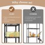 5-Shelf Shelving Unit with Height Adjustable Shelves, Metal Shelves for Storage, Heavy Duty Wire Shelf Unit for Living Room, Kitchen, Garage (Black) Image 4