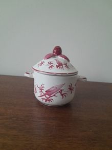 Faience French Lidded Bowl