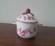 Faience French Lidded Bowl