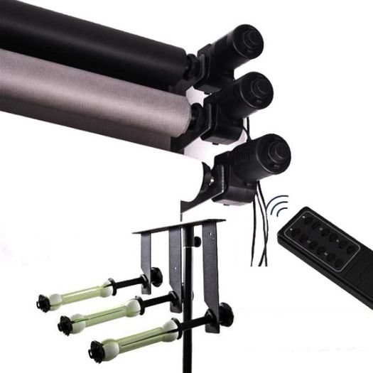 2 x Wall Mounted Motorized Support System Wall or Stand for 2 backgrounds
