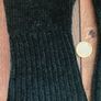 Green chenille adult gloves Image 2