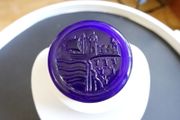 Bristol Blue Glass Medallion- Peter Hewlett