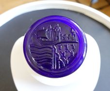 Bristol Blue Glass Medallion- Peter Hewlett