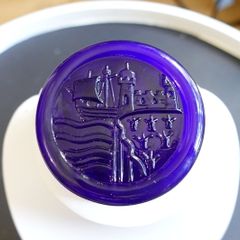 Bristol Blue Glass Medallion- Peter Hewlett