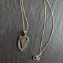 silver chain & silver harp necklace Image 2