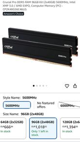 Crucial pro ddr5 ram 96gb (2x48gb)