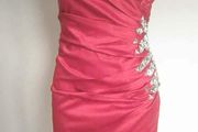 satin look dress with crystals Sizes available s and m