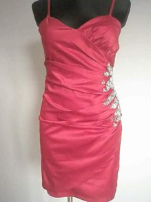 satin look dress with crystals Sizes available s and m