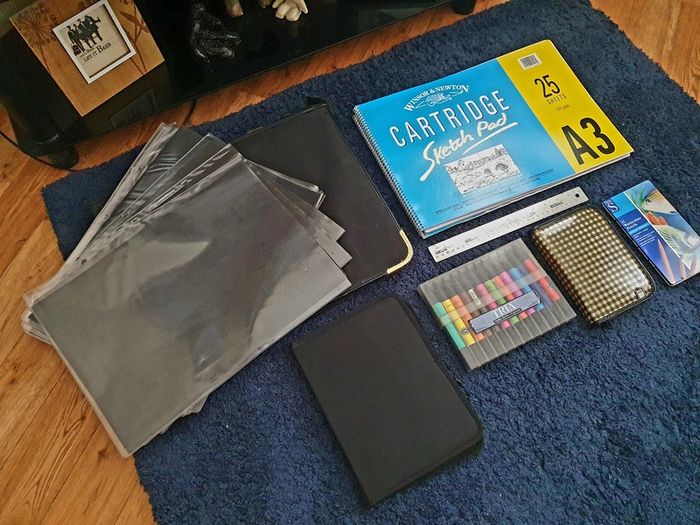 Large Art & Design Starter Bundle - Sketch Pads, Portfolios, Pencils, Markers & More