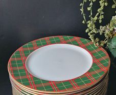 VINTAGE Royal Doulton - Tartan - 12 Dinner Plates