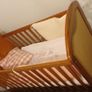 Wood & Rattan Baby Crib Image 3