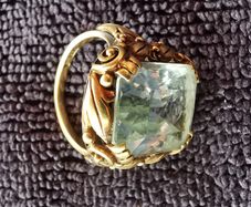 Art deco 14k Ring with aquamarine
