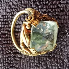Art deco 14k Ring with aquamarine