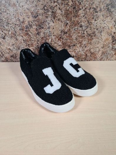 womens girls JC Juicy Couture Black terry cloth teddy Teresa slip on trainer  Size UK 4 EU 37