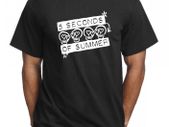 5 Seconds of summer skulls logo mens and womens T-Shirt Size XS-XXL