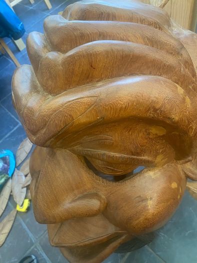 Massive mahogany head