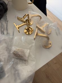 Brass bannister holder