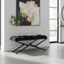 Metal frame bench with velvet seat 100x40 Image 6