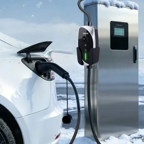 Mobile Wallbox, 7.4 kW 32A, Type 2 Portable EV Charger, Single Phase Electric Vehicle Car Charger with 6 m Charging Cable, CEE Plug, LCD Screen, Adjustable EV Charging Station, IP66 Control Box
