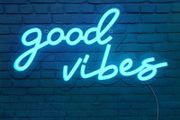 NEW SALE | Good Vibes Neon Sign,Neon Light Powered by USB with Switch, Green Led Neon Light Sign for Bedroom,Wall Decor,Game Room,Party, Bar Decor