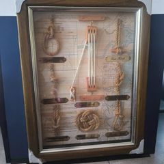 New Vintage Nautical Knot Board Wall Key Cabinet Shadow Box Maritime Decor