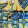 Hand-painted glass cups painting 'Memories' Image 4