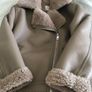 womens beige leather jacket Image 5