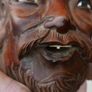 Vintage 19C Chinese Asian Oriental Wooden Hand Carved Mask ,Wood Mask Rose wood 10,5" Image 3