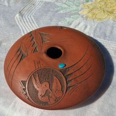 Dwayne Blackhorse Navajo Redware Seed Jar
