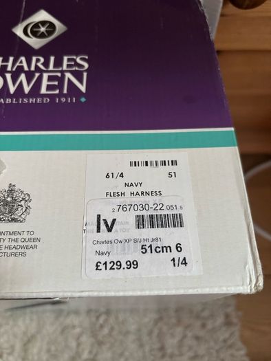 Charles Owen navy velvet hat
