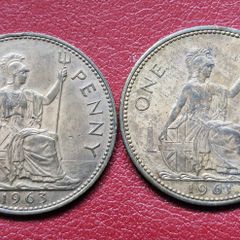 Elizabeth ll 1961 and 1963 Penny coins
