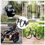 Bike Locks High Security with 2 Keys, Bike Chain Lock Heavy Duty, 120cm Bicycle/Cycling Locks for Bike Cycle, Moto, Door, Gate Fence, Black/White Image 8