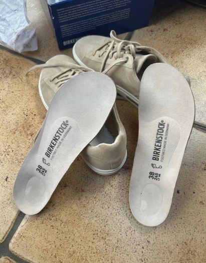 Birkenstock Brand New Bend Low Sandcastle Suede Leather Shoes Size 38
