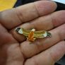 Vintage Eagle Pin. European Red Kite Raptor Bird Vintage Enamel Lapel Cap Pin Badge. Image 4