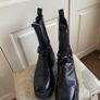 Carl Scarpa mid calf black leather boot size 8 Image 2