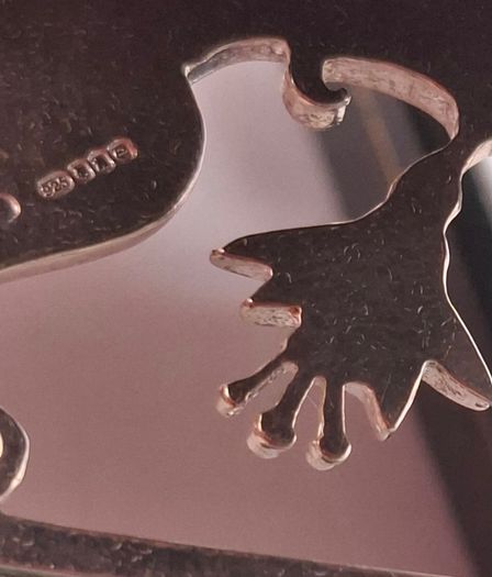 sterling silver Glasgow girls brooch