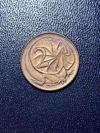 Australia 2 cent coin #Frill necked Lizard