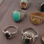 Antique Brass Ring Collection Lot of 15 Handmade Mixed Rings Image 5