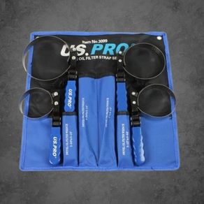 U.S. PRO 4-Piece Oil Filter Strap Wrench Set