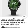 Emporio Armani Chrono Diver Mens Watch Image 8