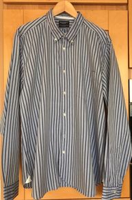 Size XXL Mens Blue Striped Shirt by Hackett