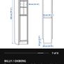 Ikea Billy/Oxberg bookcase with glass door (2 available) Image 2