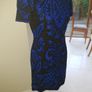 French Connection size uk8-10 black and blue beaded dress Image 2
