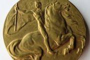 1913 Antique Bronze  Carl Decock medal | 67 grams