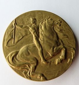 1913 Antique Bronze  Carl Decock medal | 67 grams