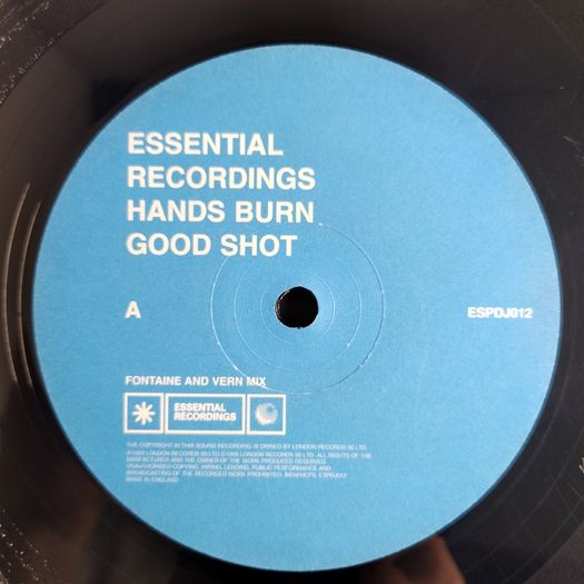 Hands Burn - Good Shot - Essential Recordings - DJ Promo COPY! Late 90s TRANCE Banger! SIGNUM + Fontain & Vern REMIXES!