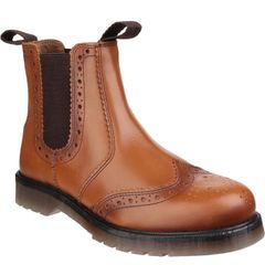 Mens tan leather boots UK14
