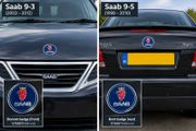 Saab 9-3 &amp; 9-5 bonnet boot badge - FREE POST
